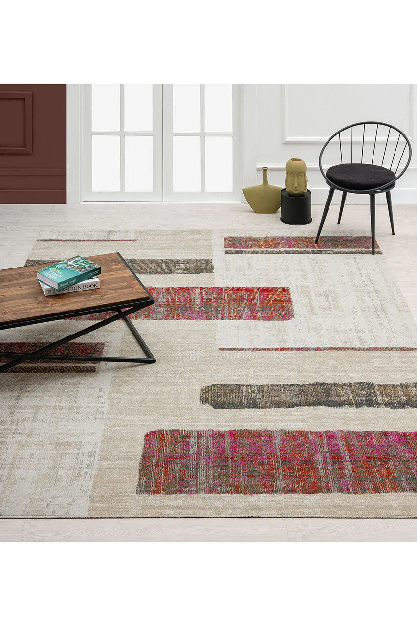 24-Seven- Art Moderna Brick/Pink/Sand Rug - Image 10