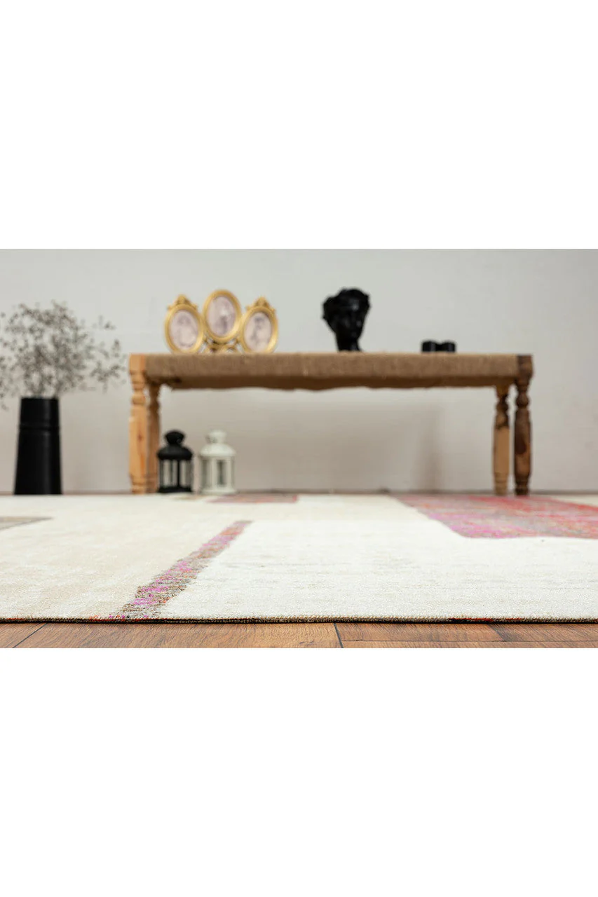 24-Seven- Art Moderna Brick/Pink/Sand Rug - Image 2