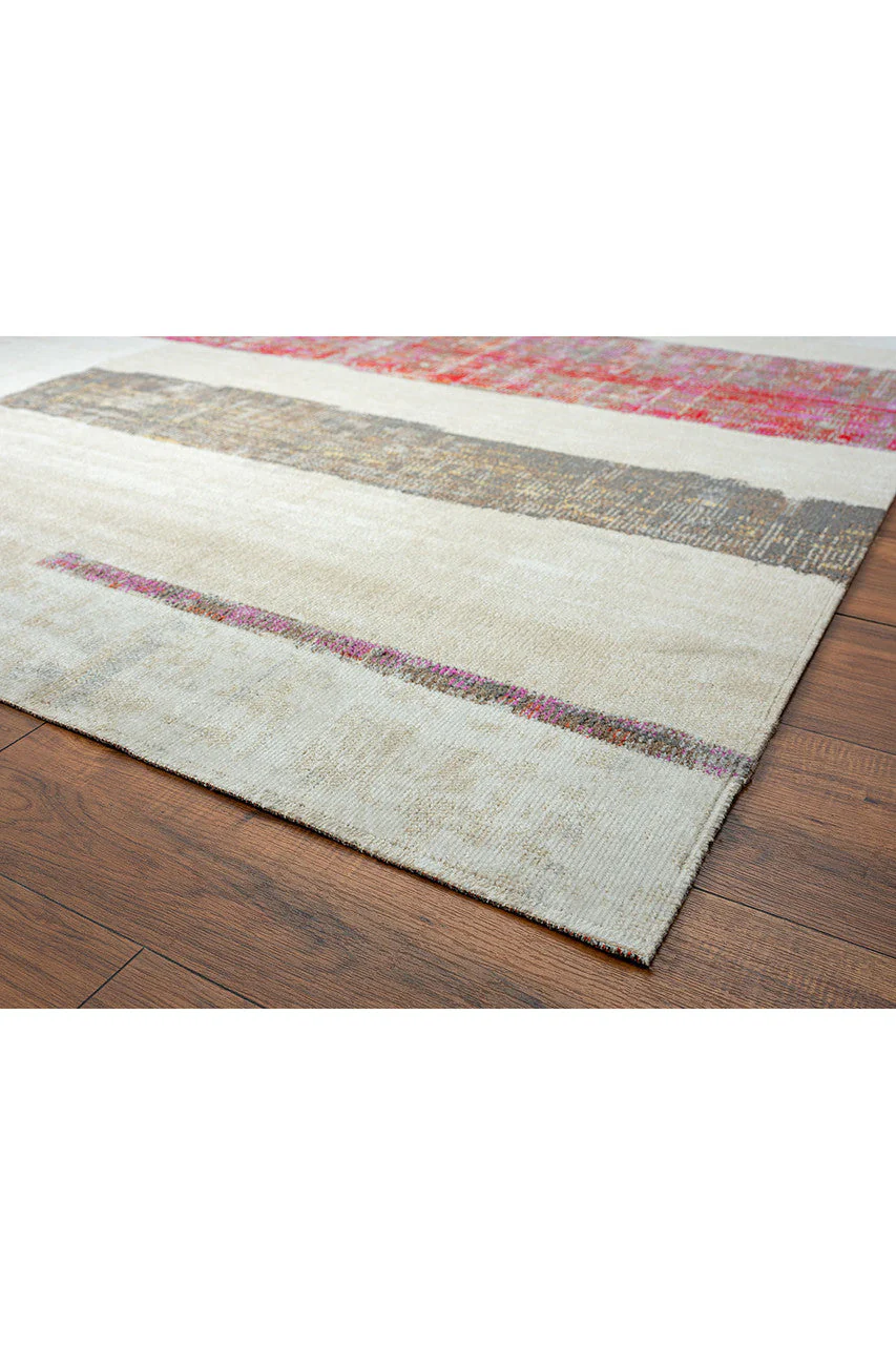 24-Seven- Art Moderna Brick/Pink/Sand Rug - Image 3