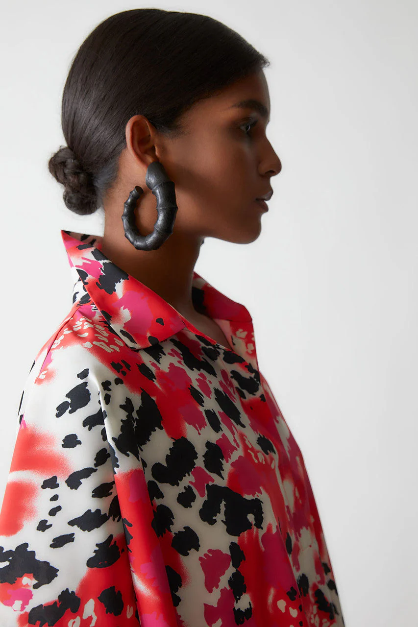 Acacia Wood Bamboo Earrings - Image 3