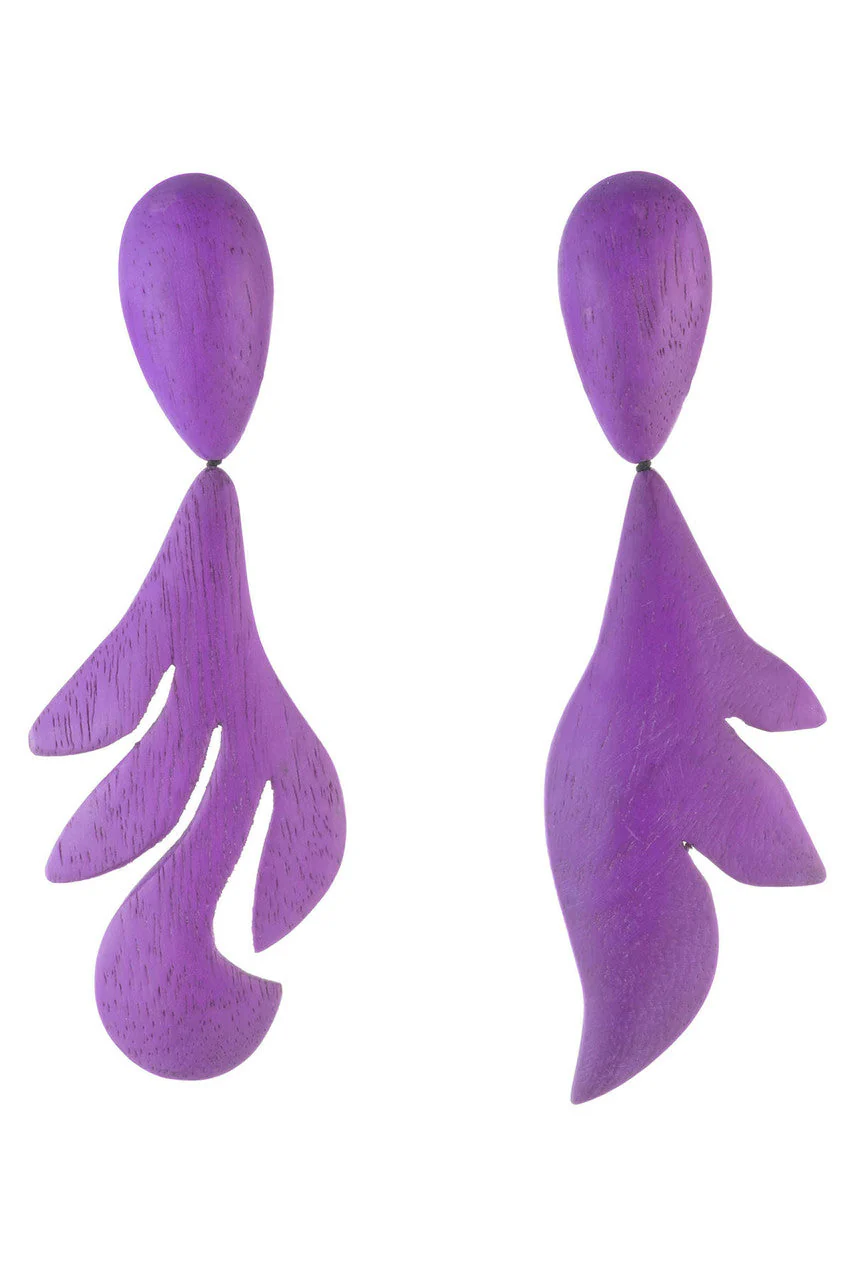 Acacia Wood Earrings - Image 2