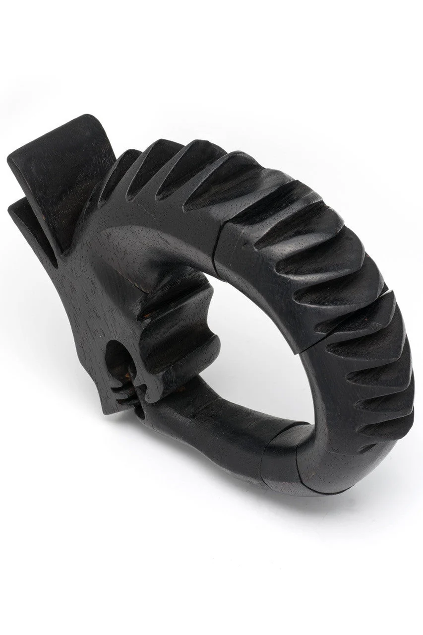Acacia Wood Spiked Dragon Bracelet - Image 3