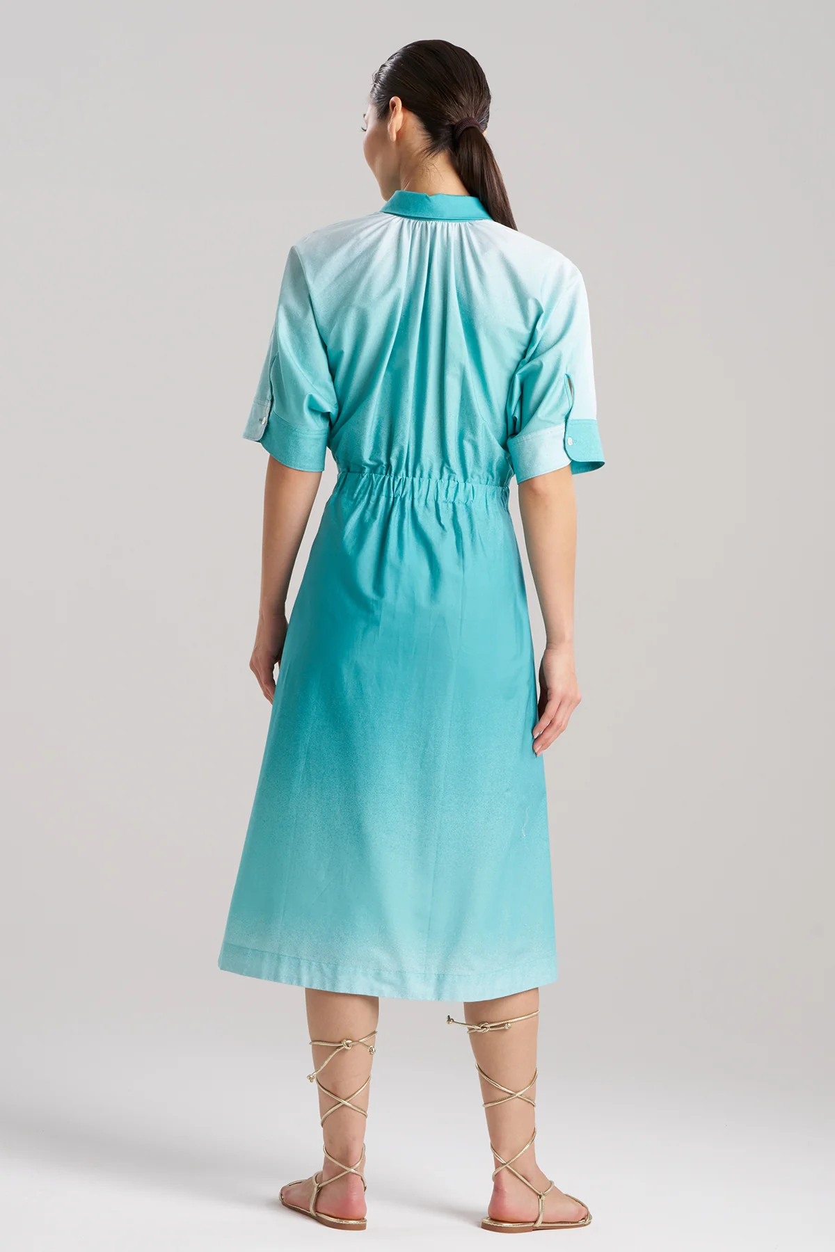 Akari Cotton Belted Dress - Image 3