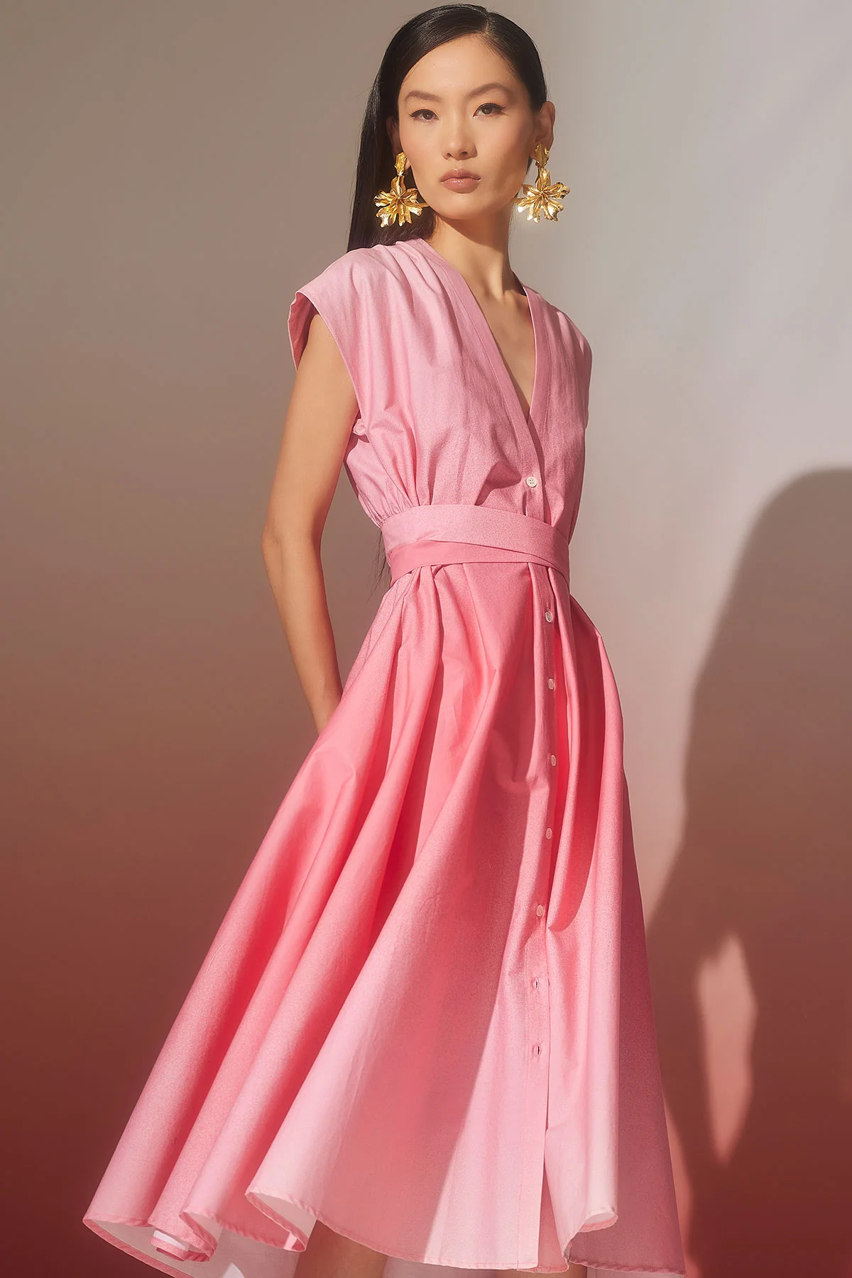 Akari Cotton Tie Front Dress