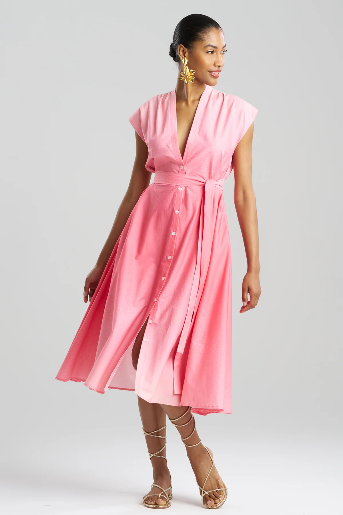 Akari Cotton Tie Front Dress - Image 2