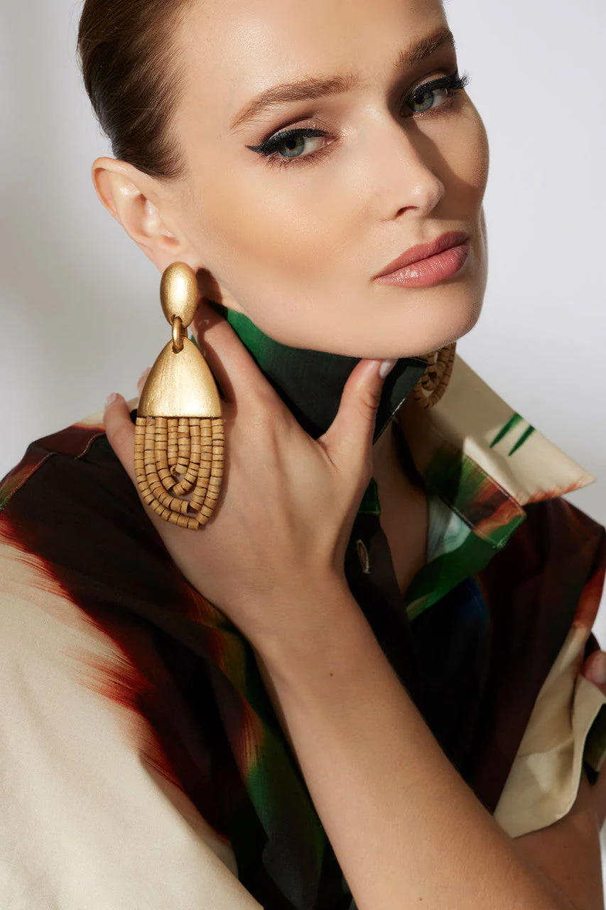 Amalfi Printed Cotton Poplin Kimono Wrap Shirt - Image 6