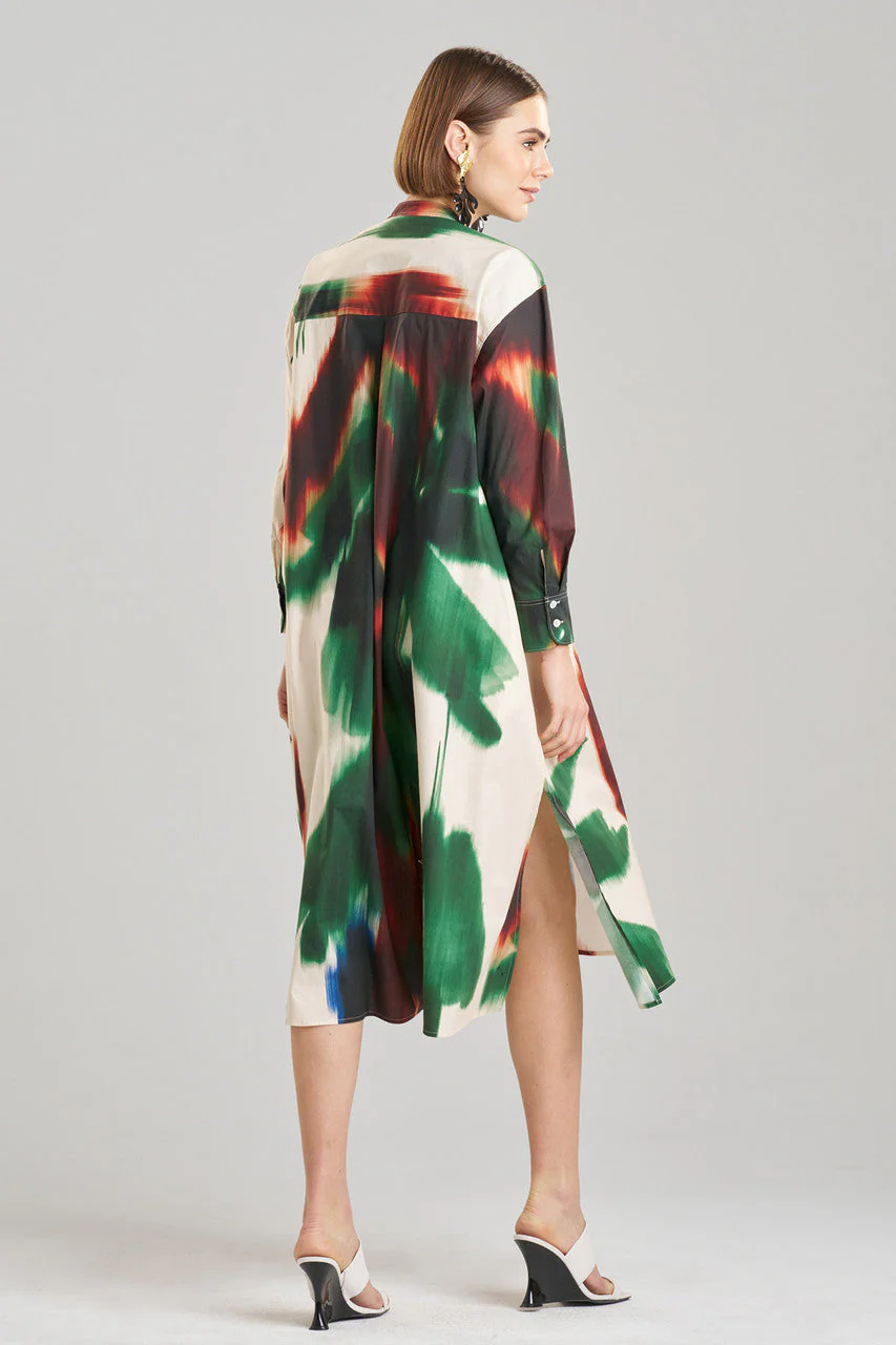 Amalfi Printed Cotton Poplin Oversized Shirtdress - Image 2