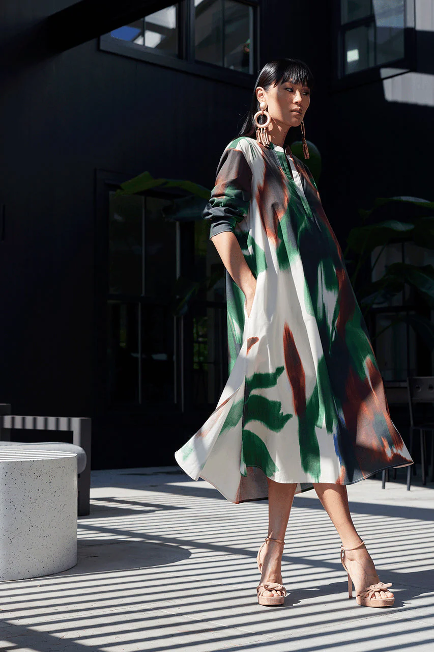Amalfi Printed Cotton Poplin Oversized Shirtdress - Image 5