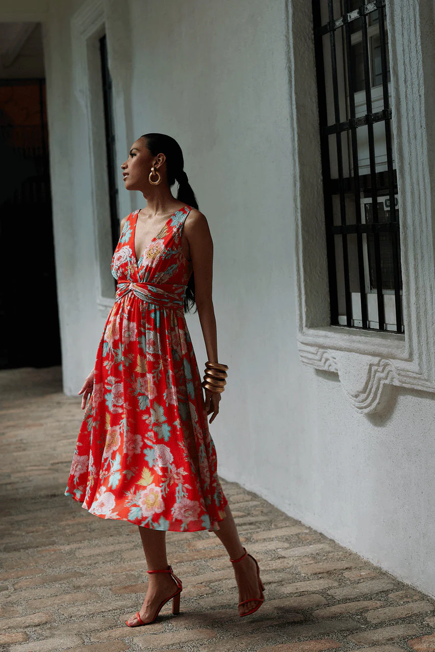 Amanpulo Obi Silk Beaded  Dress - Image 3