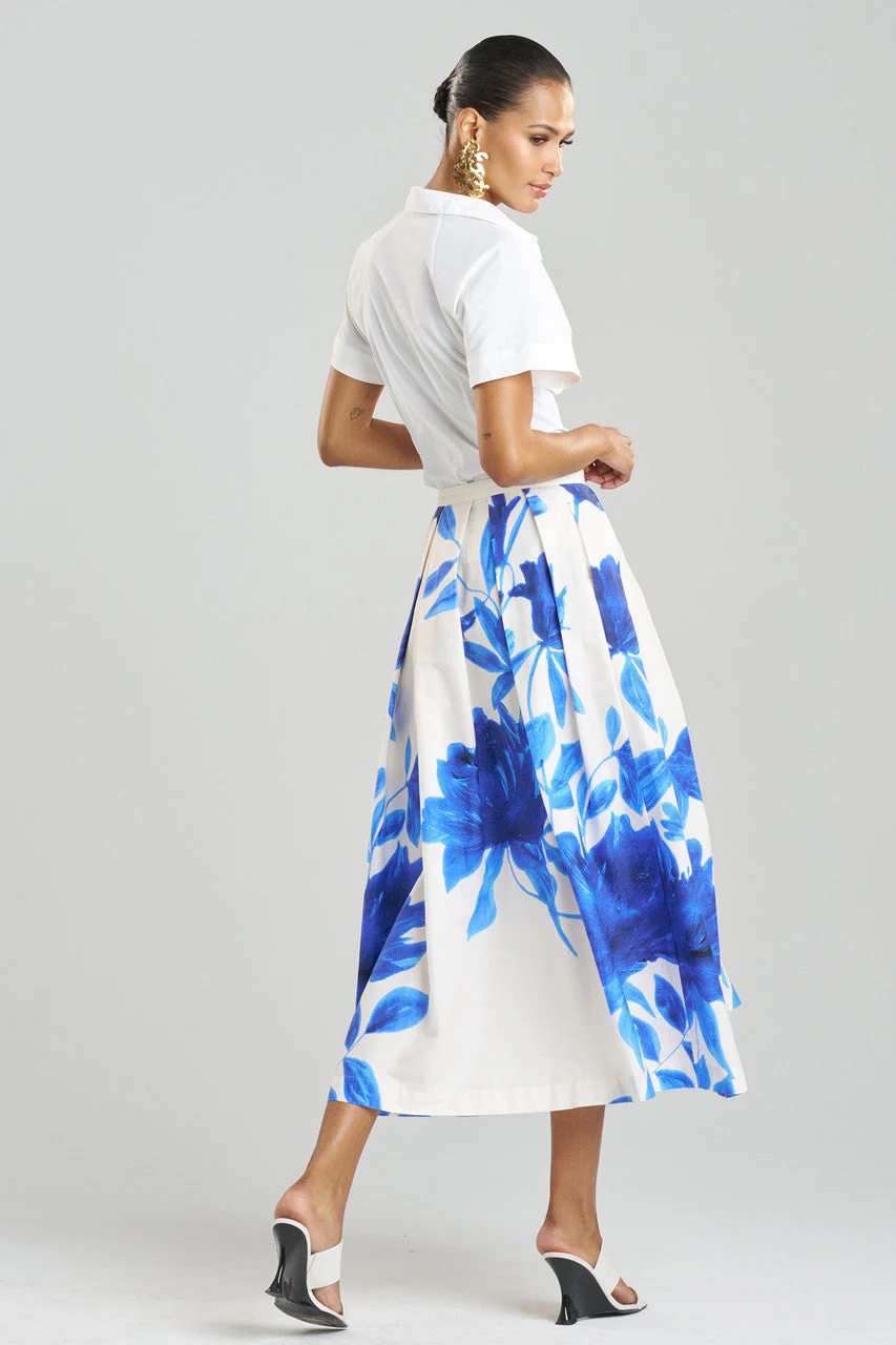 Andora Printed Cotton Poplin Maxi Skirt - Image 2