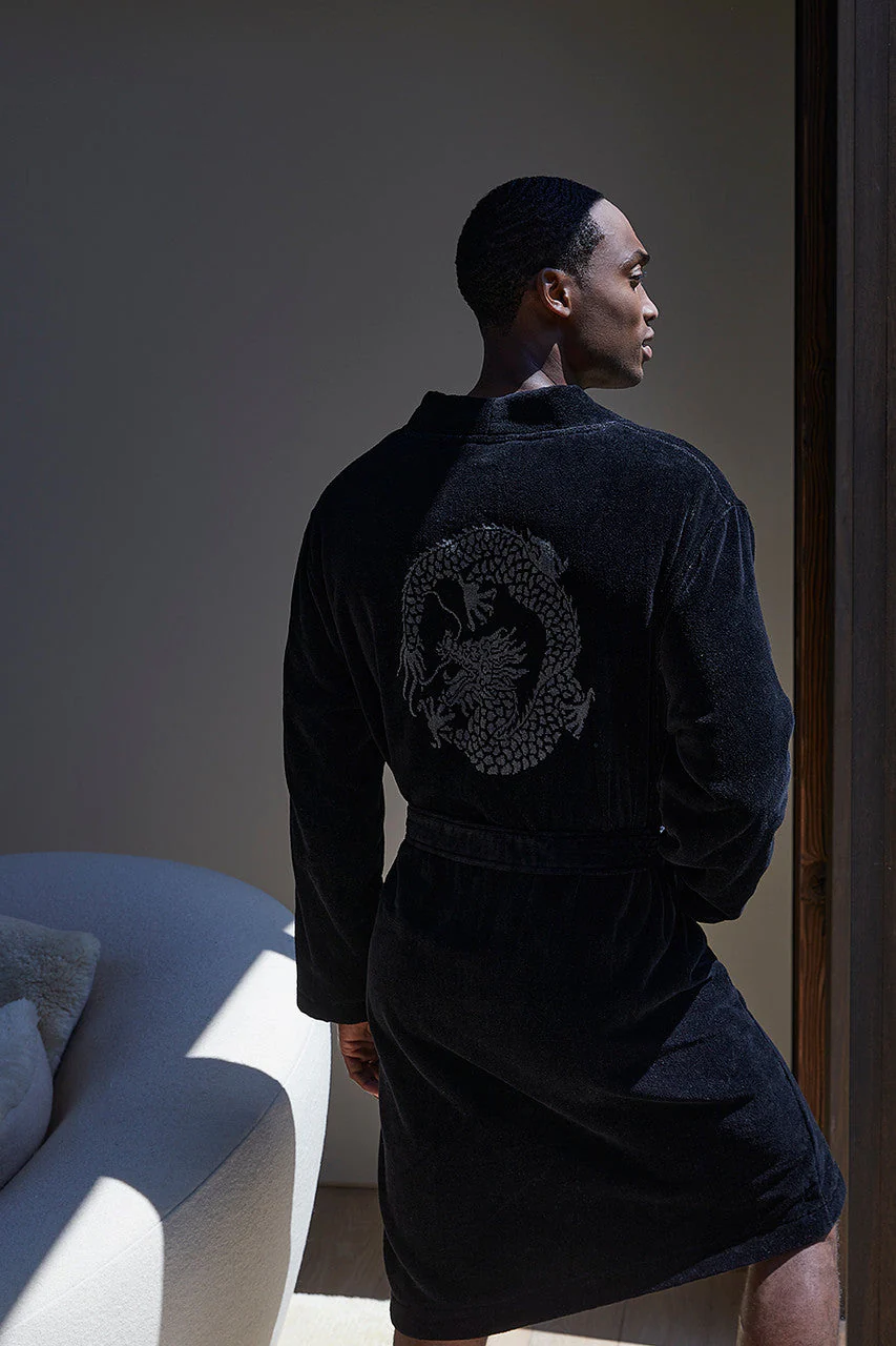 Araw French Terry Dragon Jacquard Robe - Image 5