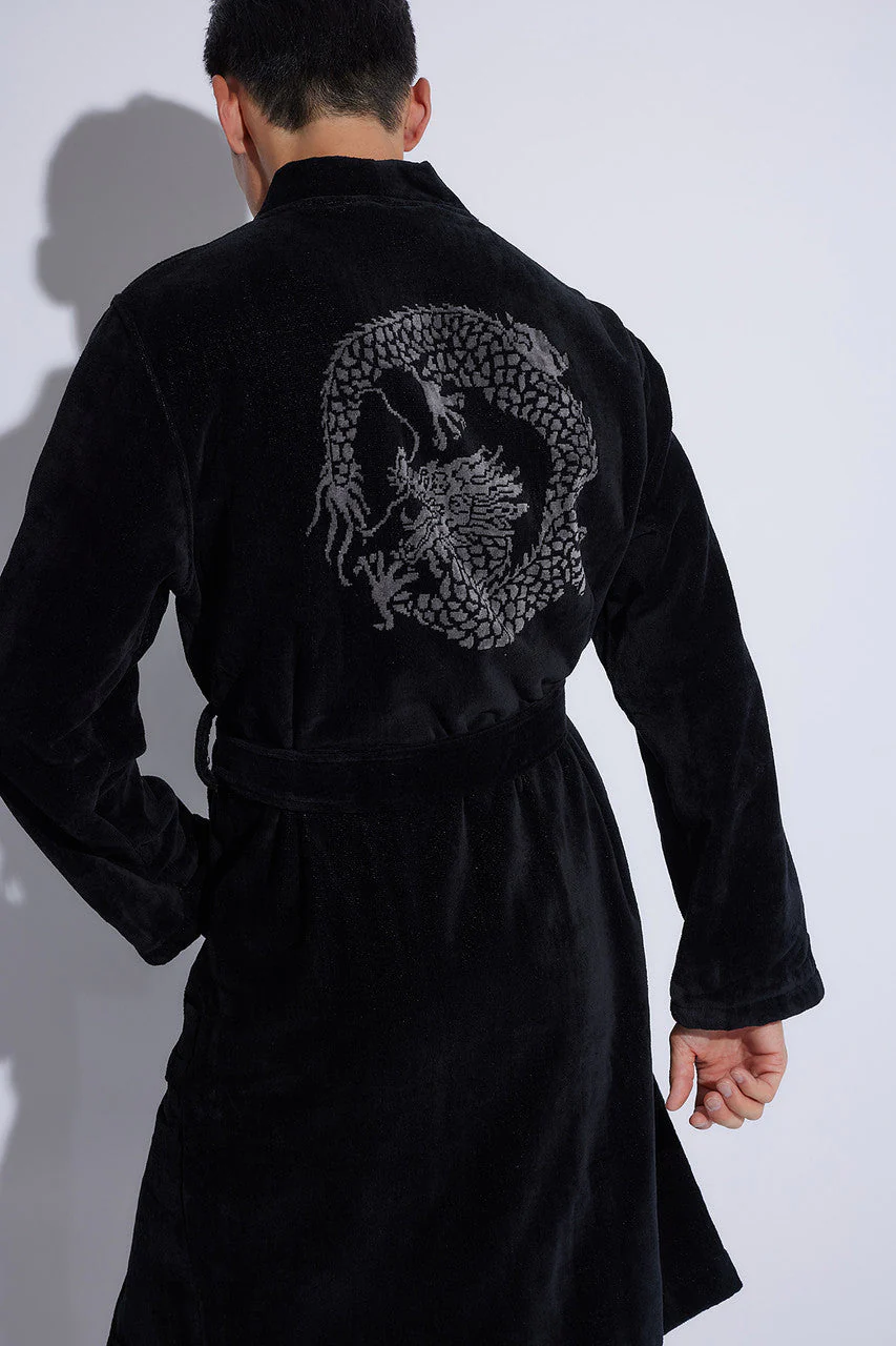 Araw French Terry Dragon Jacquard Robe - Image 7