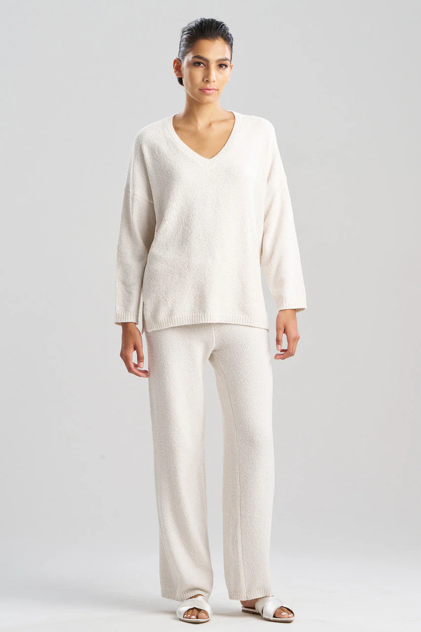 Aura Heather Chenille V-Neck Top