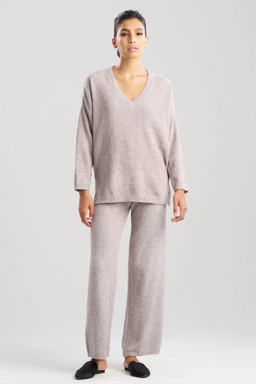 Aura Heather Chenille V-Neck Top