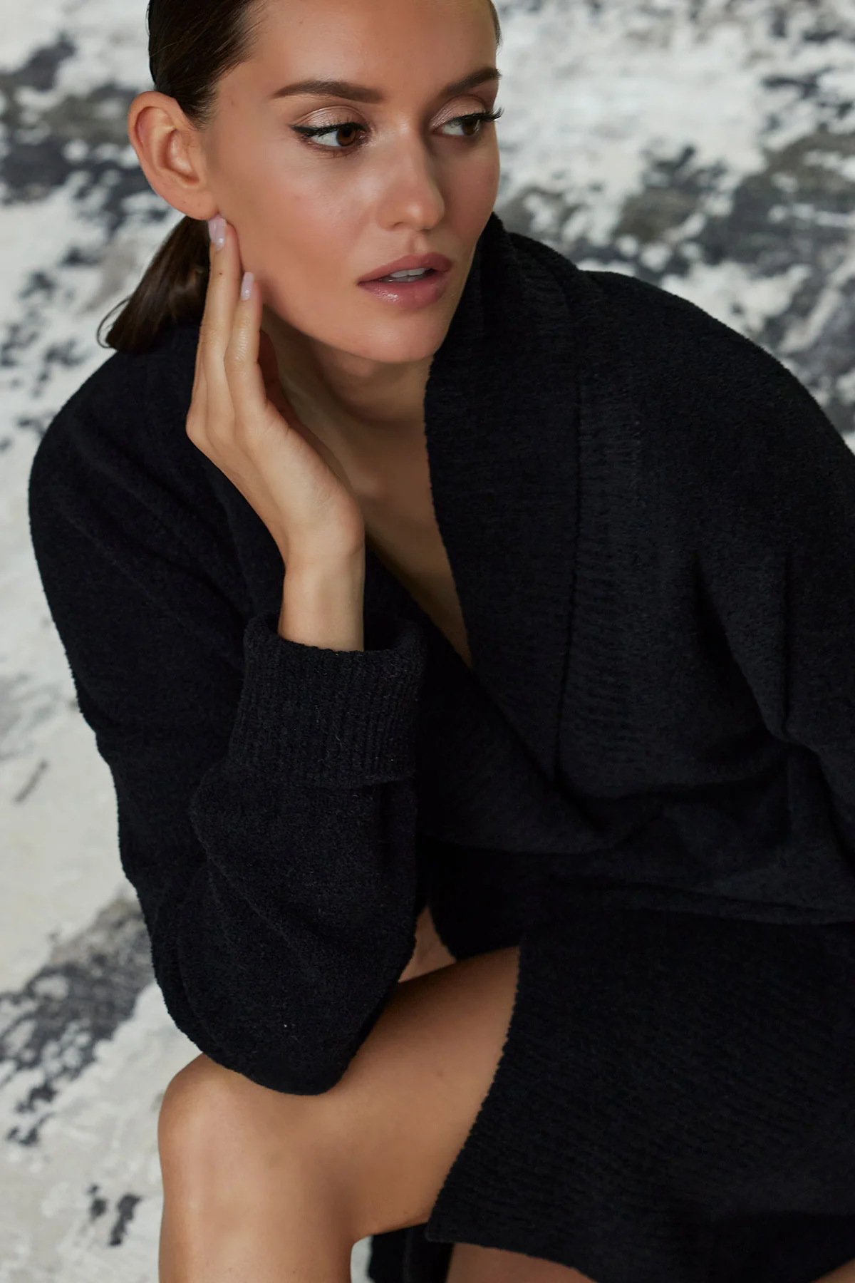Aura Solid Chenille Cardigan