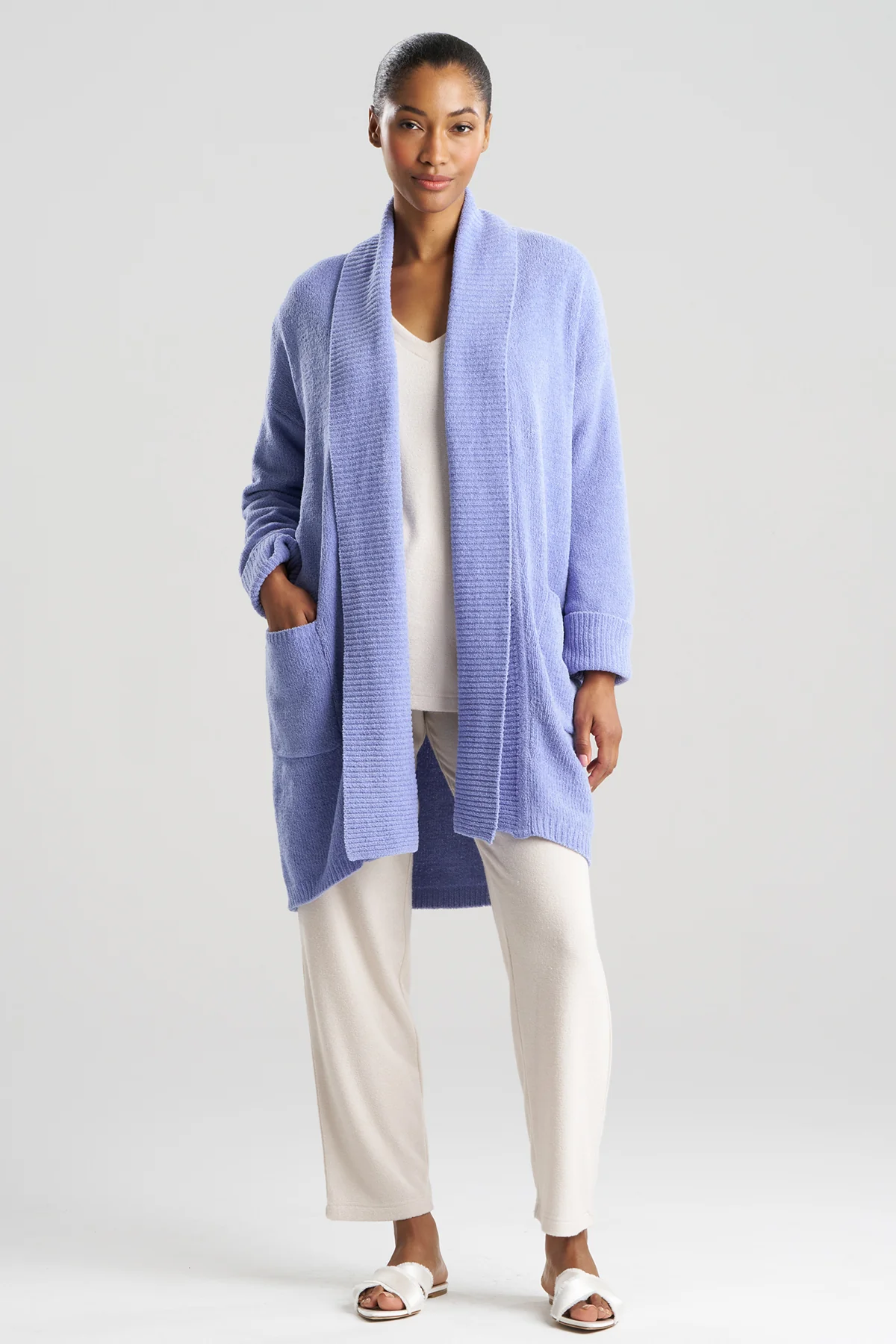 Aura Solid Chenille Cardigan