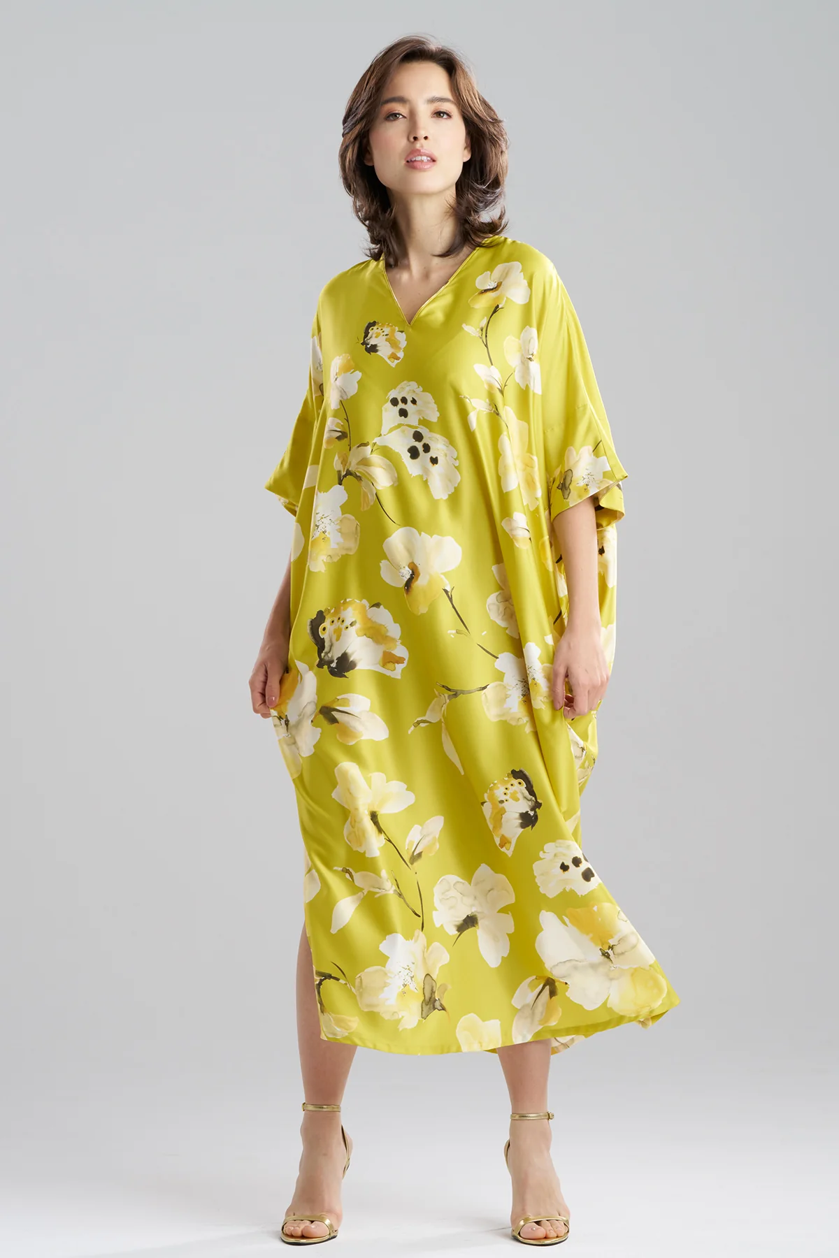 Aurelia Charmeuse V-Neck Caftan