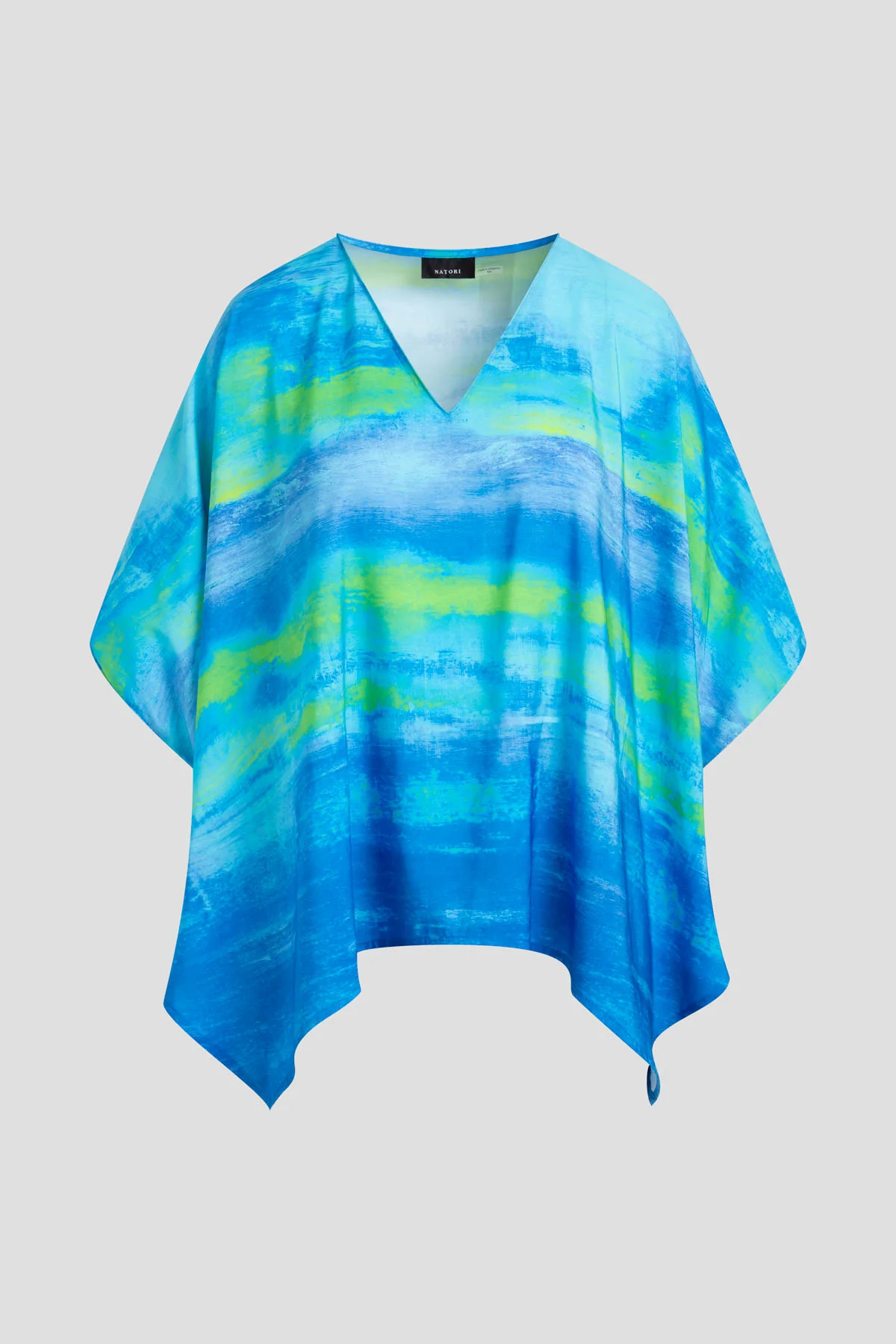 Aurora Printed Satin Caftan Top - Image 4