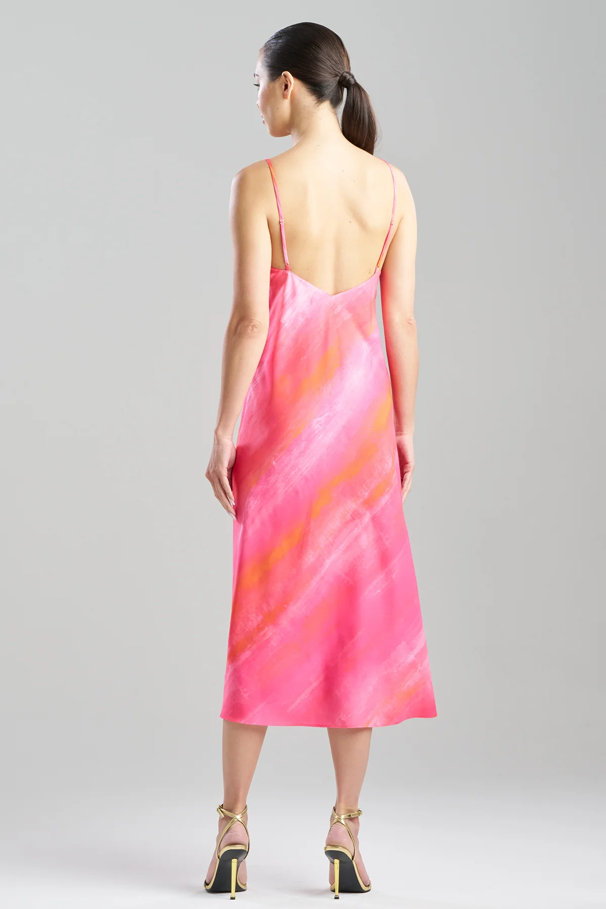Aurora Printed Satin Slip Dress - Image 3