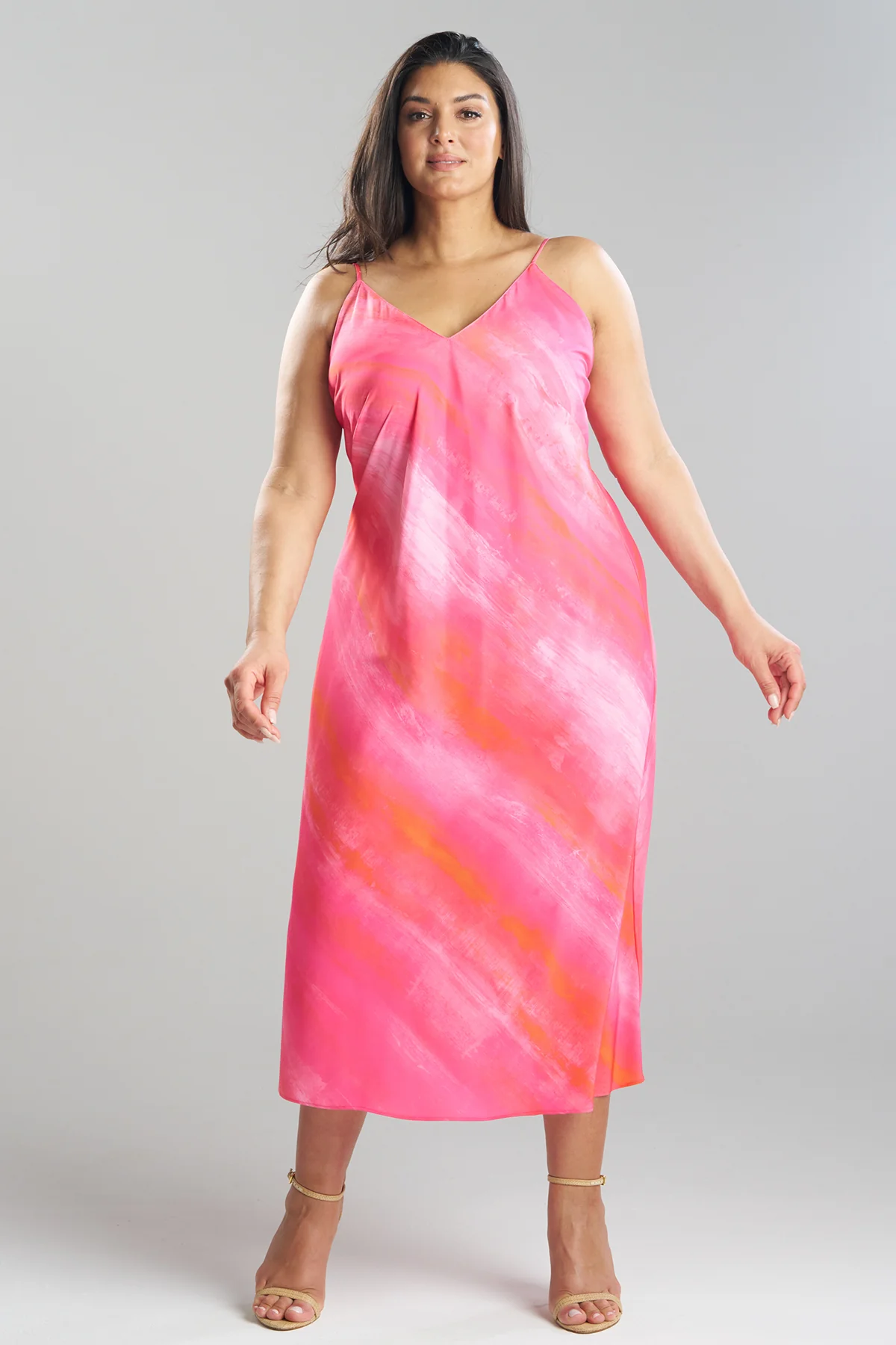 Aurora Printed Satin Slip Dress - Image 4