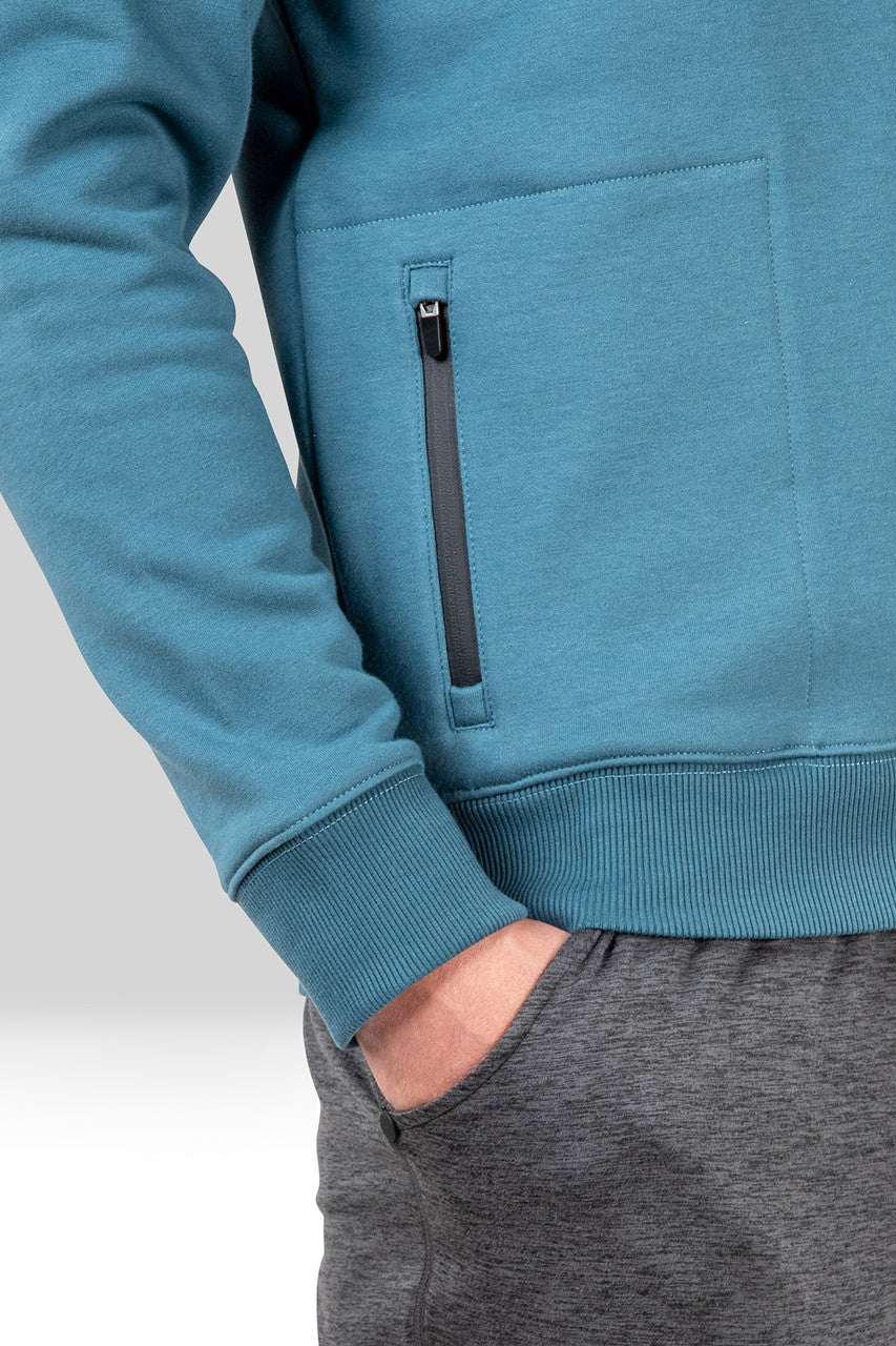 Bagani Brushed Fleece Side Zip Pullover Sweatshirt - Image 2