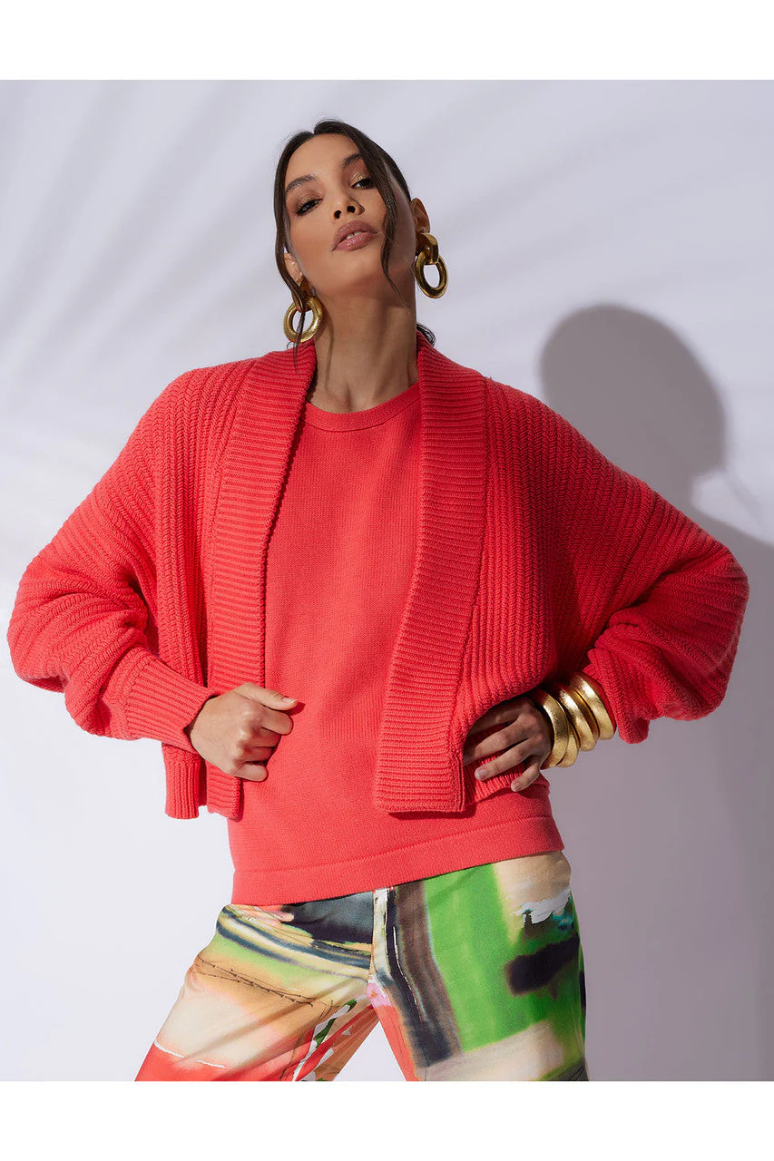 Beijing Textured Knit Crop Cardigan - Image 4