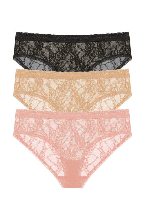 Bliss Allure One-Size Lace Girl Brief 3-Pack
