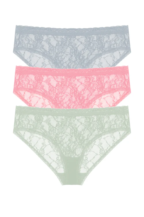 Bliss Allure One-Size Lace Girl Brief 3-Pack