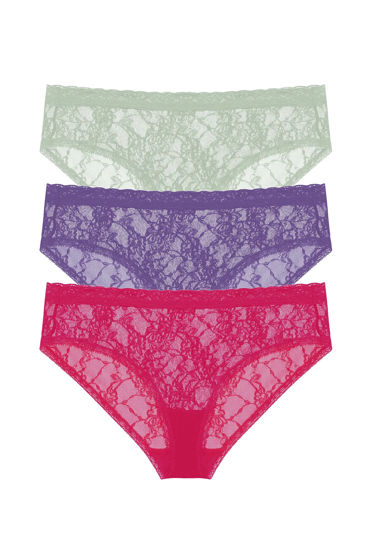 Bliss Allure One-Size Lace Girl Brief 3-Pack