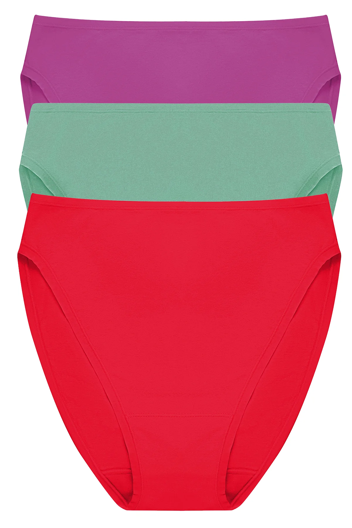 Bliss Bare Cotton High Cut Brief 3-Pack