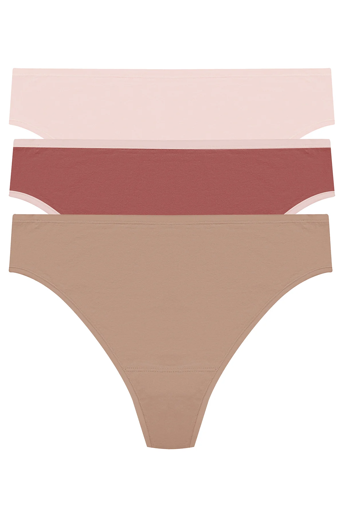 Bliss Bare Cotton Thong 3-Pack