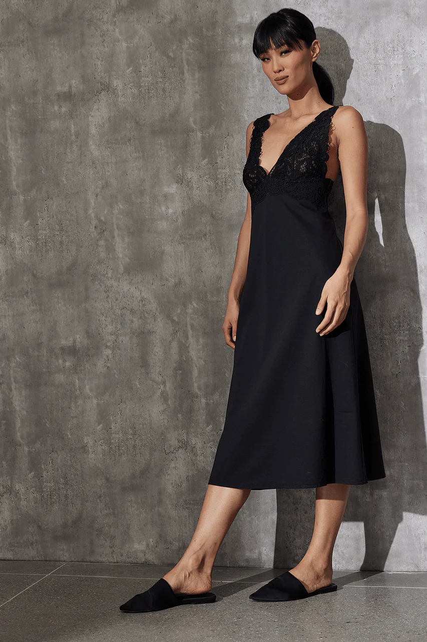 Bliss Harmony Lace V-Neck Slip Dress - Image 8