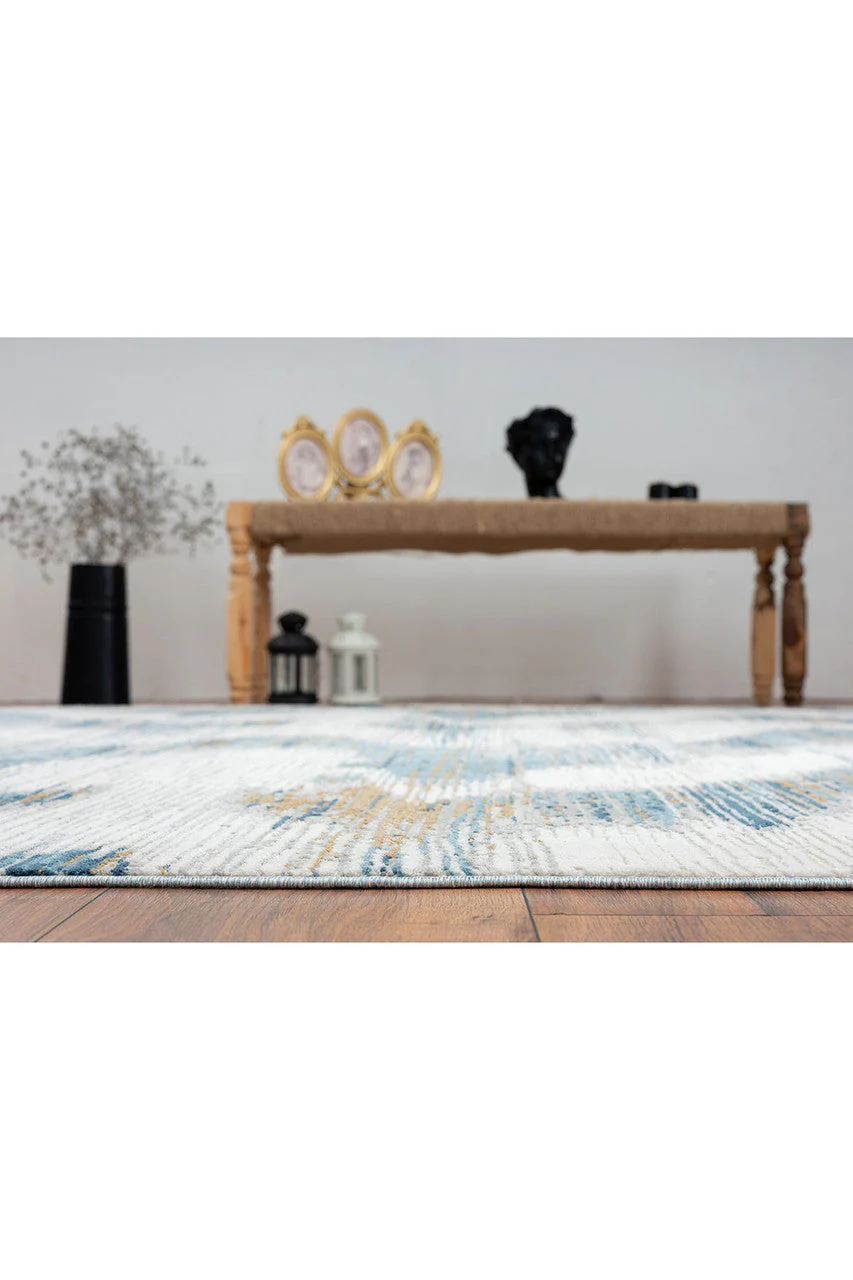 Bliss- Ikat Blue/Grey Rug - Image 5