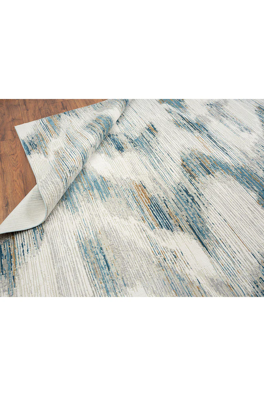 Bliss- Ikat Blue/Grey Rug - Image 6