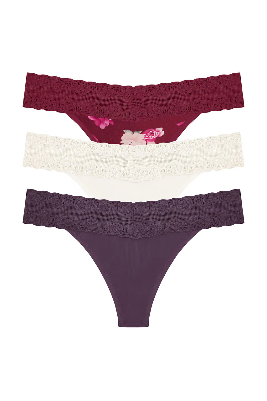 Bliss Perfection One-Size Thong 3-Pack