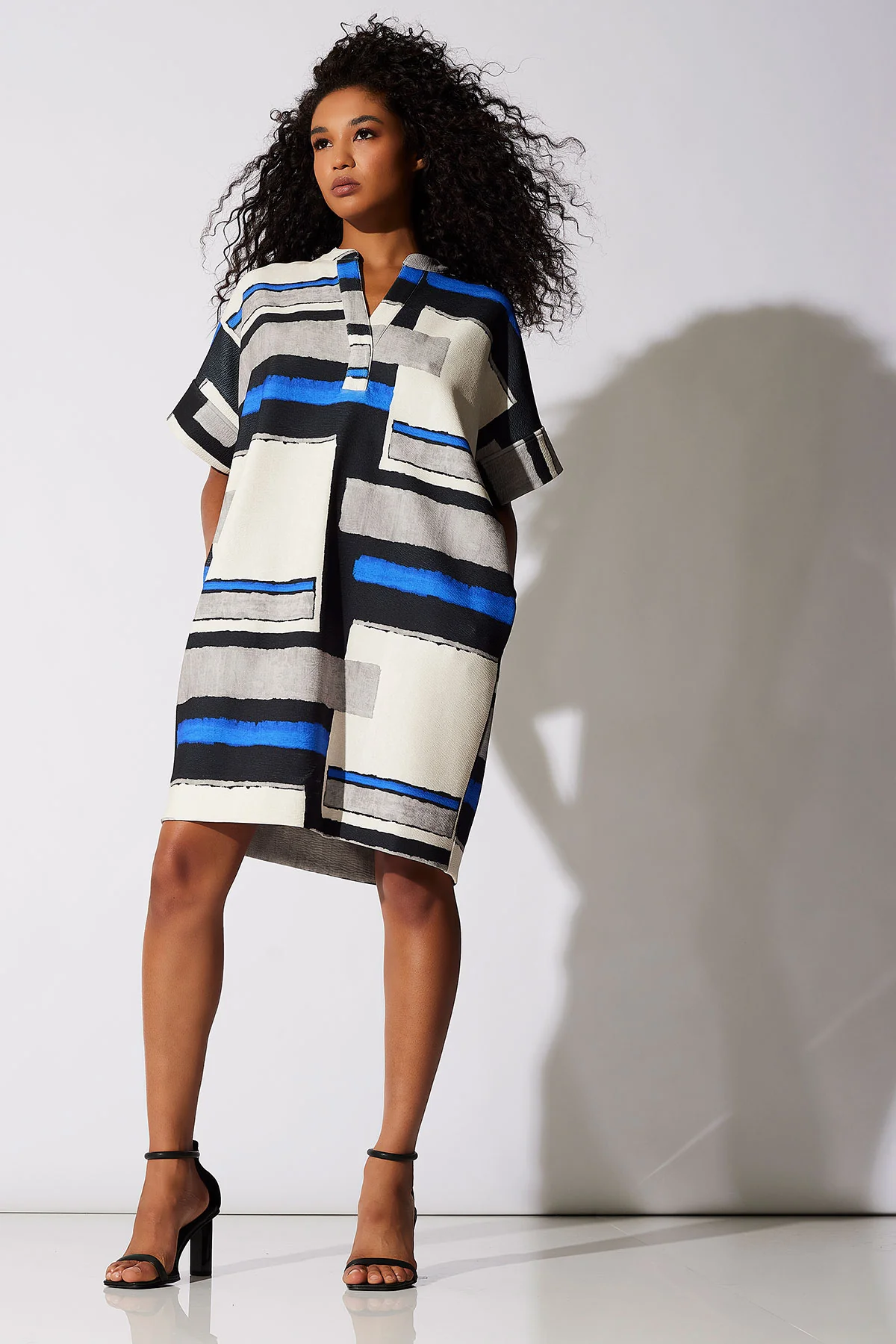 Scuba Crepe Pleated Dress