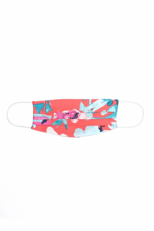 Bloom Passion Coral Face Mask