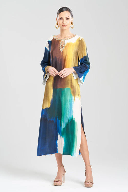 Bohol Embellished Silk Caftan - Image 7