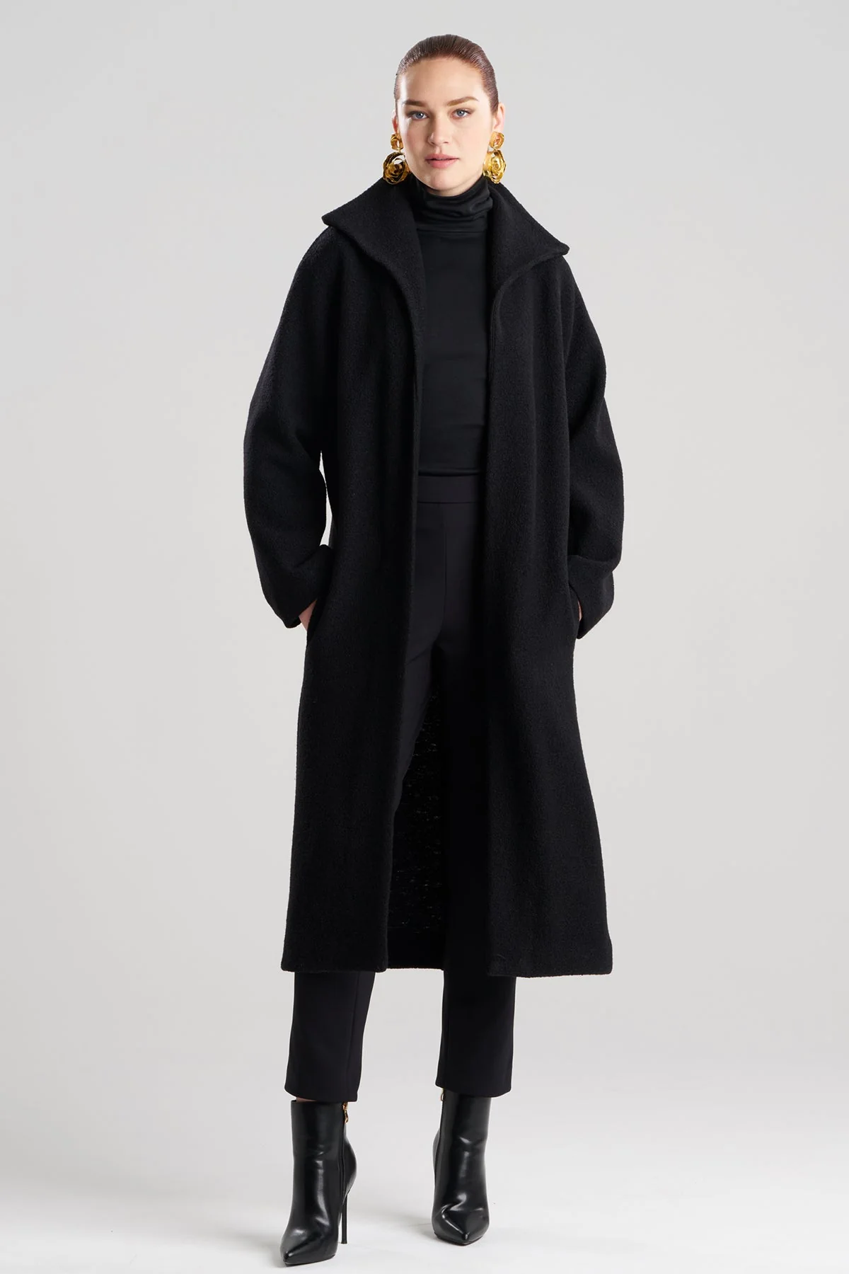 Boiled Wool Stand Collar Coat - Image 2