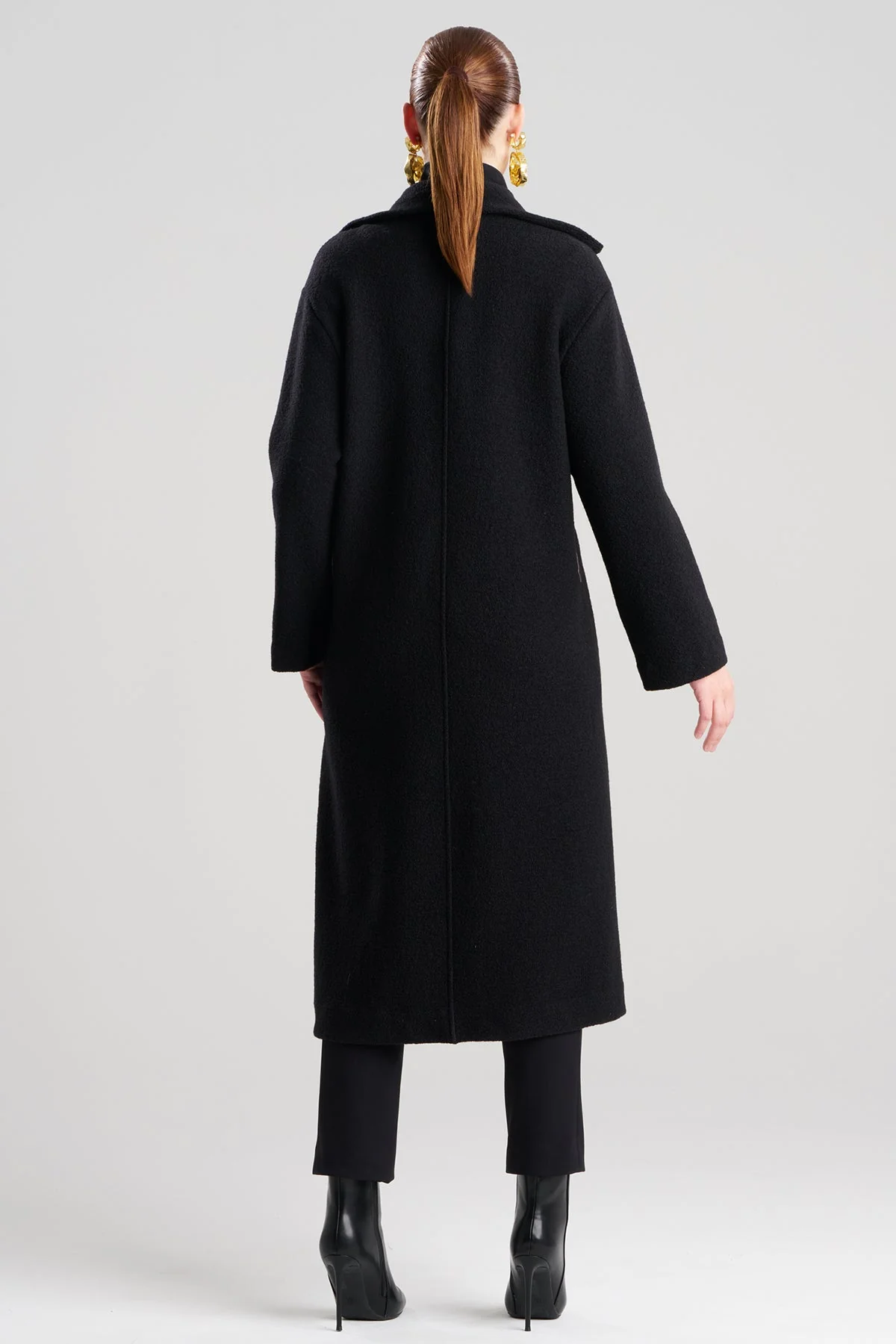 Boiled Wool Stand Collar Coat - Image 3
