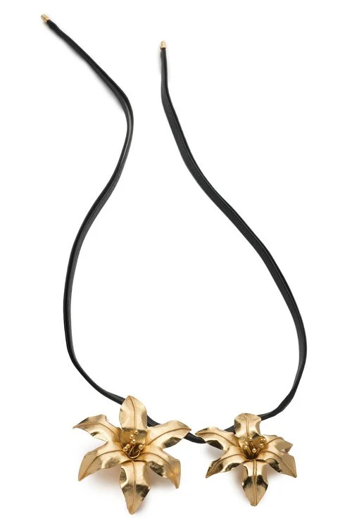 Brass Double Floral Necklace