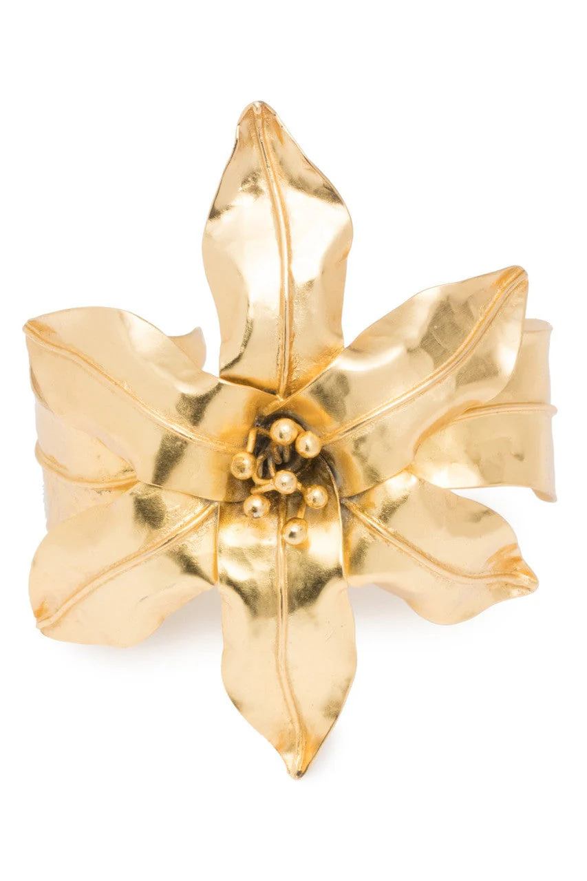 Brass Floral Bracelet - Image 4