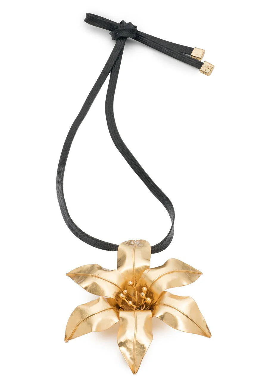 Brass Floral Necklace