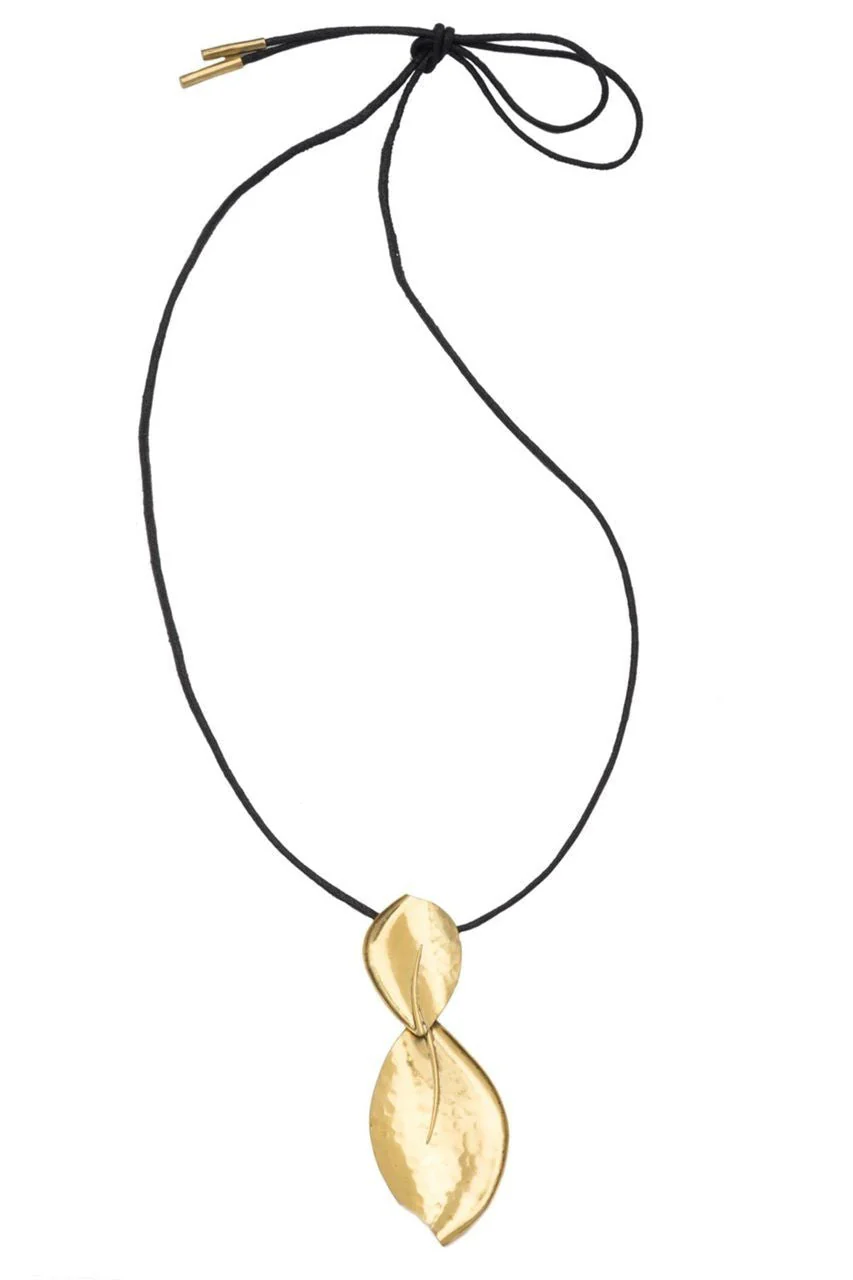 Brass Leaves Necklace - Image 2