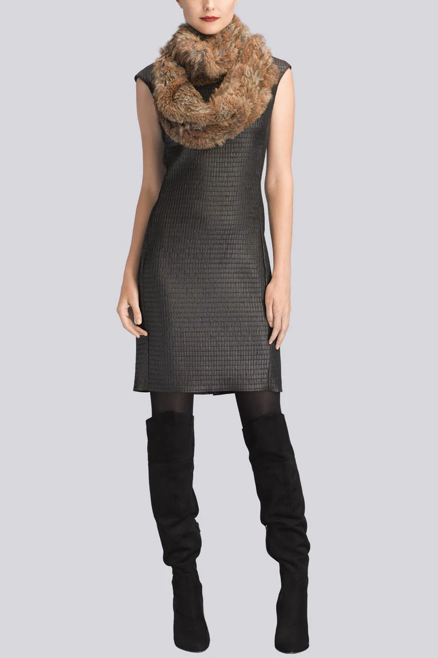 Brown Chintz Texture Dress - Image 4