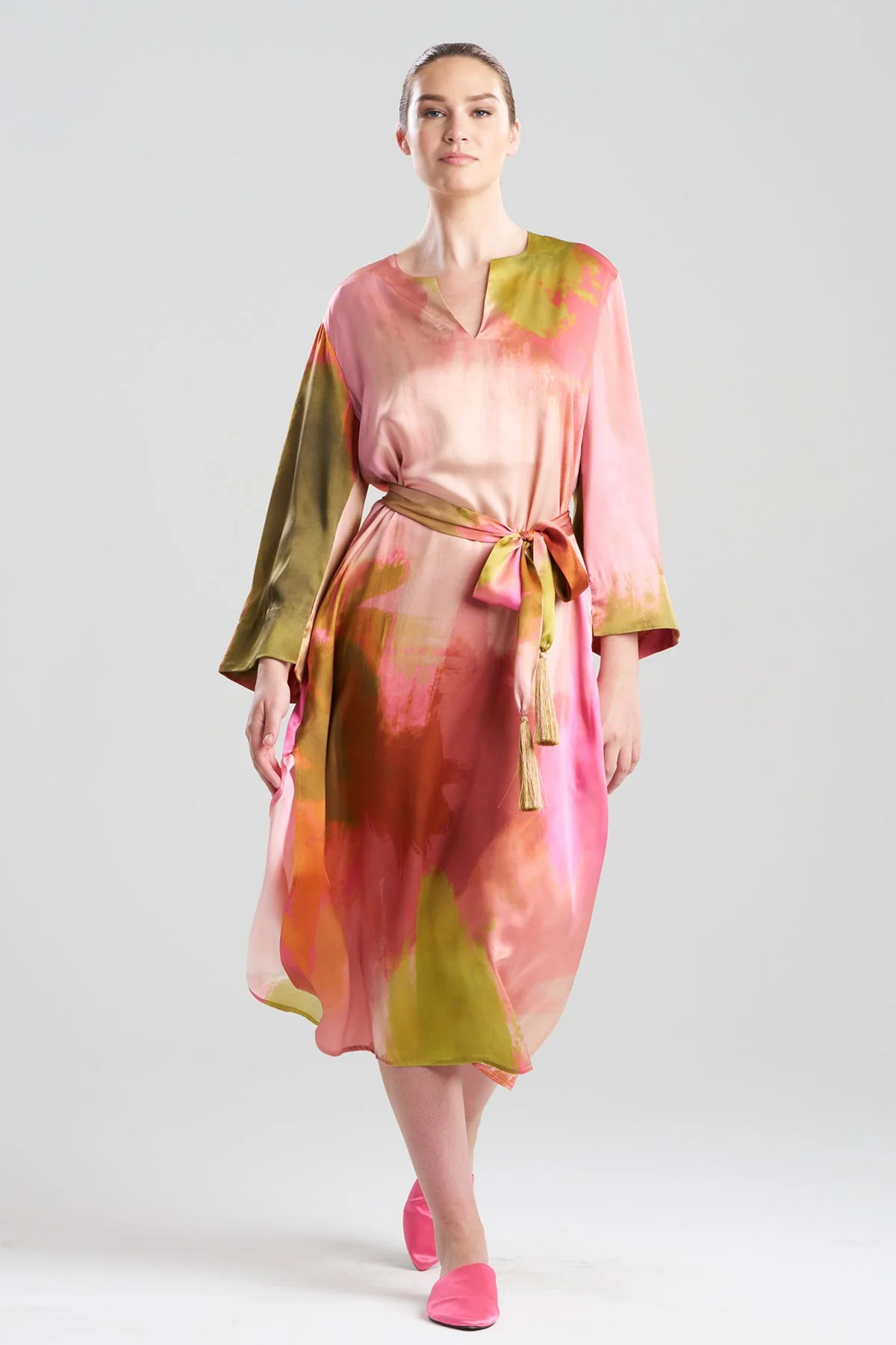 Brushstroke Silk Caftan - Image 3