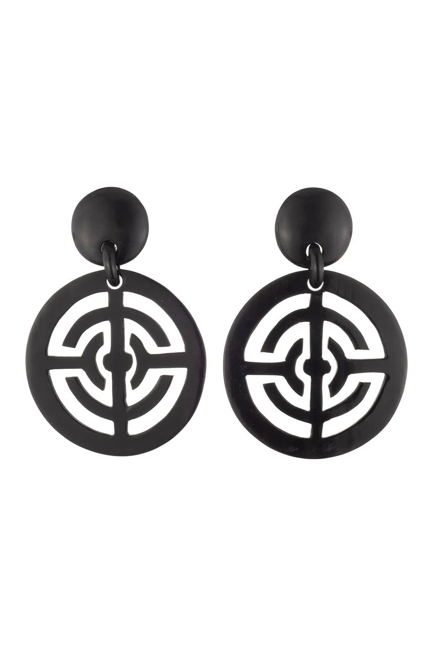 Buffalo Horn Infinity Hoop Earrings
