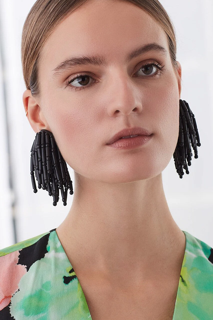 Buffalo Tassel Clip Earrings - Image 4