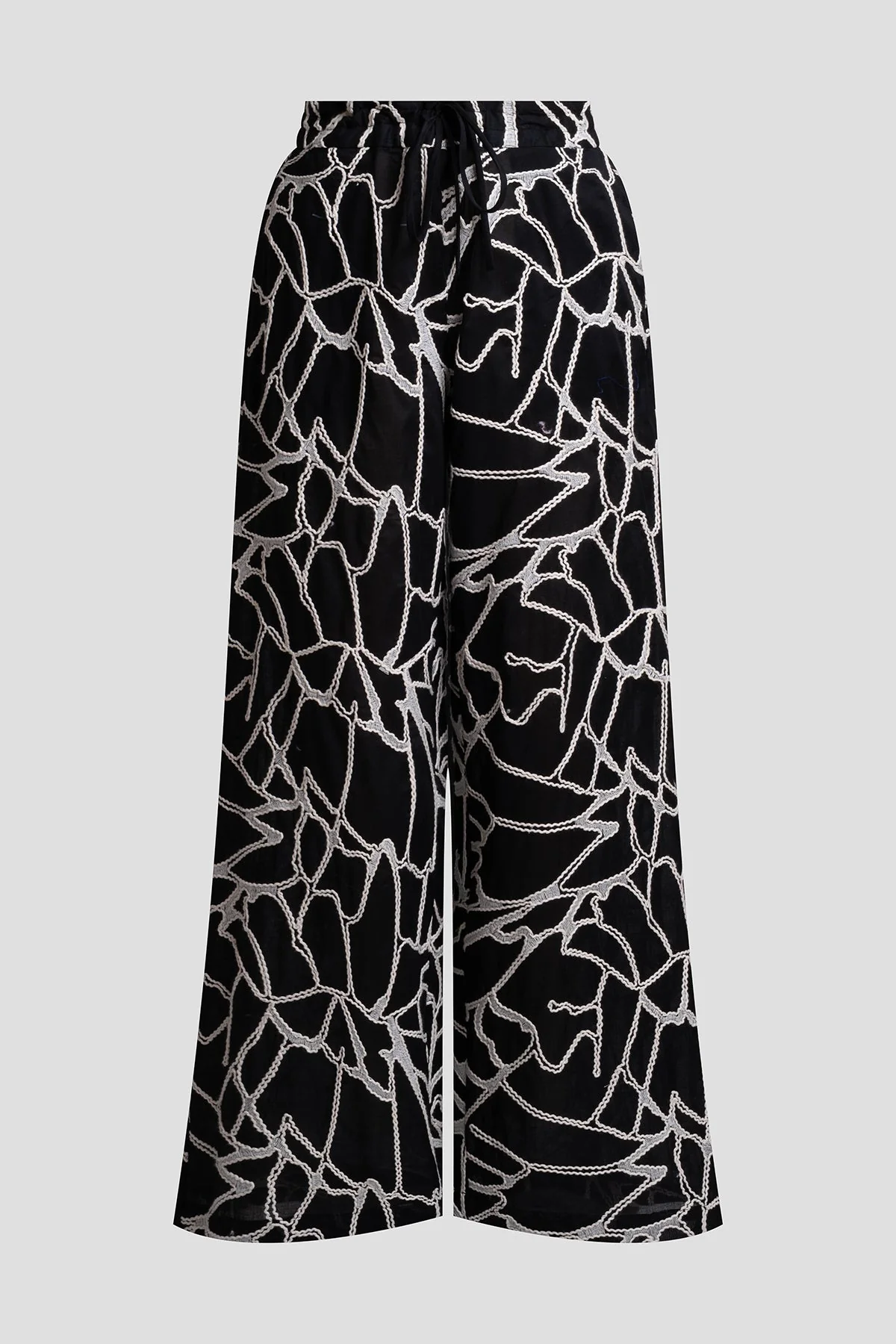 Butterfly Embroidery Cotton Pants - Image 3