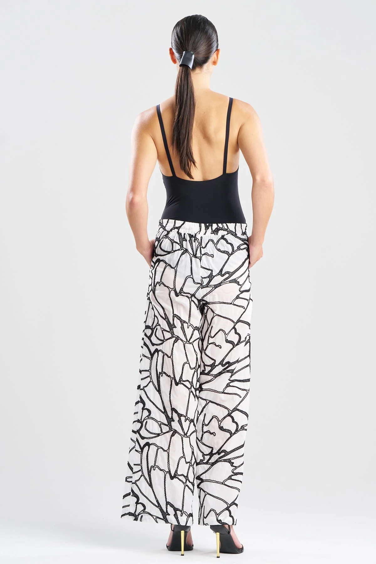Butterfly Embroidery Cotton Pants - Image 3